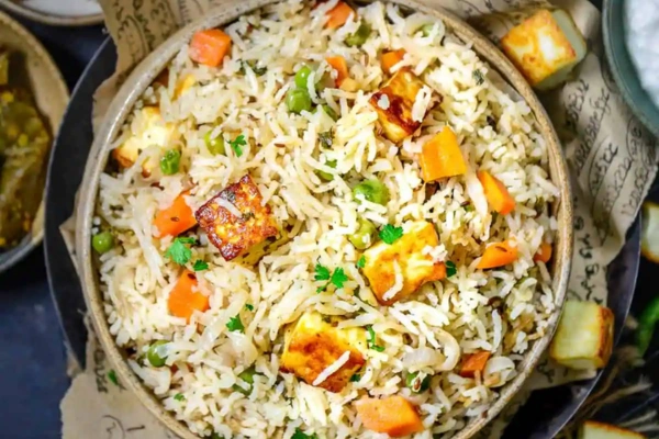 Matar Paneer Biryani Recipe